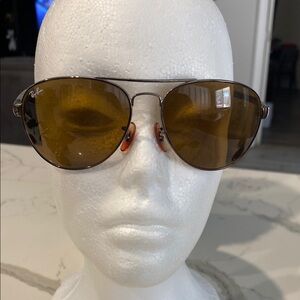 Ray-Ban 3213 Aviator Sunglasses with Amber Lenses